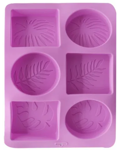 Silicone Mold Soap Oval & Square 6 Cavity | D-3