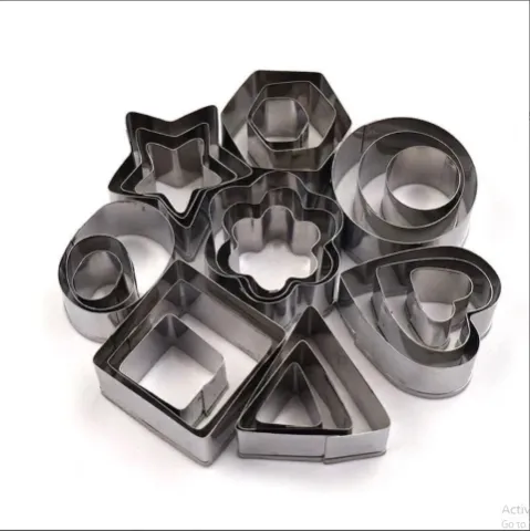 Multi Functional Cookies Cutter Stainless Steel 24 Pcs Pack