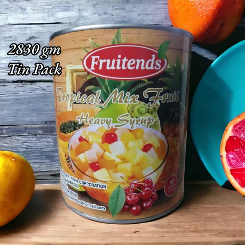 Fruitends Tropical Mix Fruit Heavy Syrup 2830 gm Tin Pack