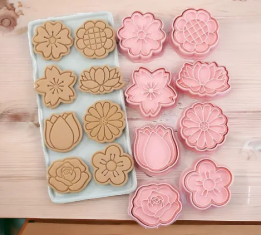 Flower Theme Cookies Cutter 8 Pcs Pack