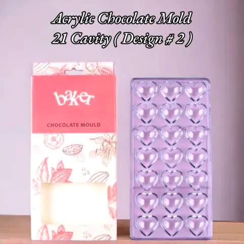 Acrylic Chocolate Mold 21 Cavity ( Design # 2 )