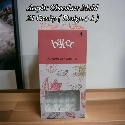 Acrylic Chocolate Mold 21 Cavity ( Design # 1 )