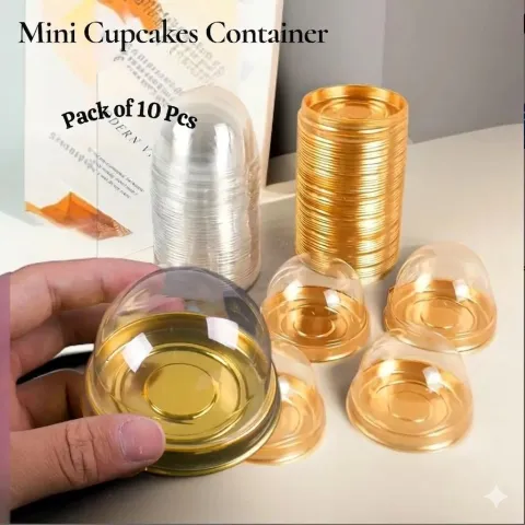 Disposable Mini Cupcakes Container 10 Pcs Pack