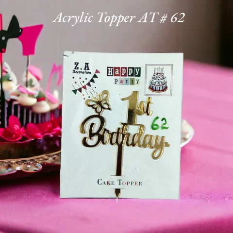Acrylic Topper AT # 62 (1st Birthday)