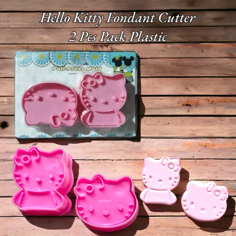 Hello Kitty Fondant Cutter 2 Pcs Pack Plastic