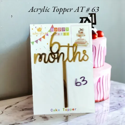 Acrylic Topper AT # 63 (6 Months)