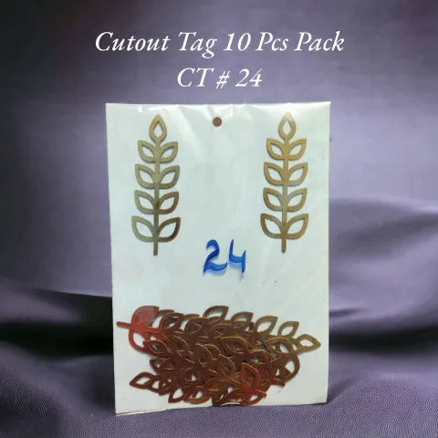 Cutout Tag 10 Pcs Pack CT # 24 (Leaf)