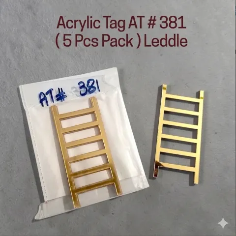 Acrylic Tag AT # 381 ( 5 Pcs Pack ) Leddle