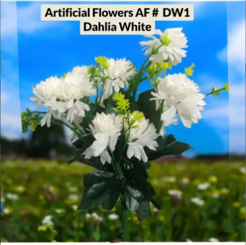 Artificial Flowers AF # DW1 Dahlia White