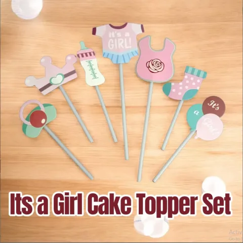 It’s A Girl Cake Topper Set