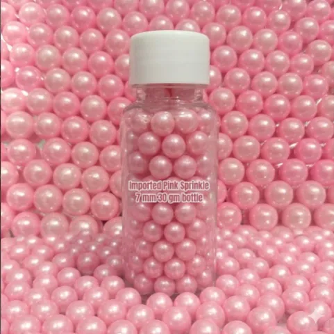 Imported Pink Sprinkle 7 mm 30 gm bottle