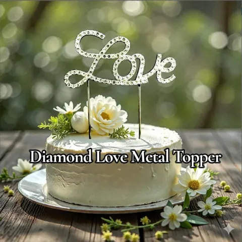Diamond Love Metal Topper