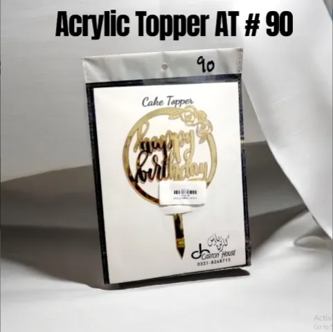 Acrylic Topper AT # 90 (Happy Birthday)
