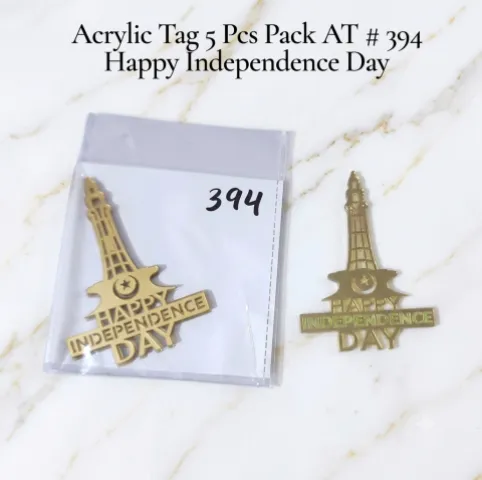 Acrylic Tag 5 Pcs Happy Independence Day | AT#394
