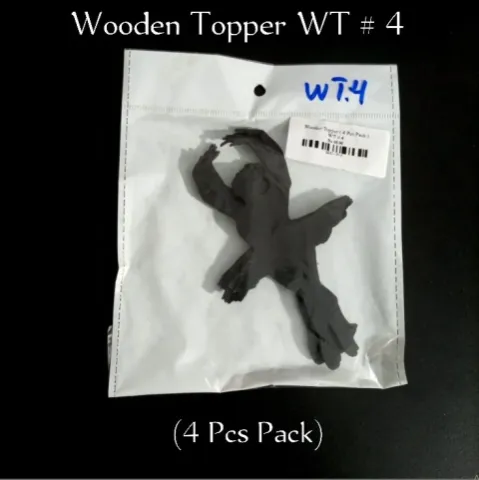 Wooden Topper WT # 4 (4 Pcs Pack)