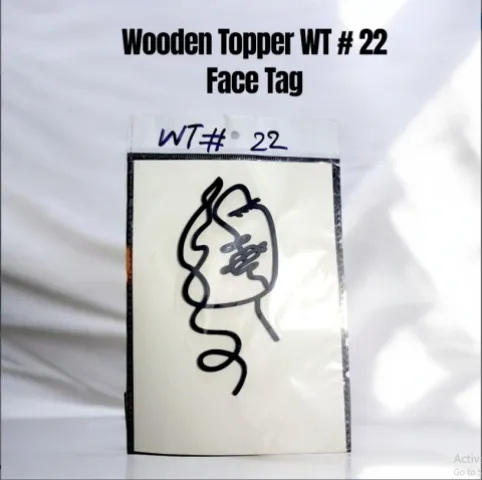 Wooden Topper WT # 22 | Face Tag