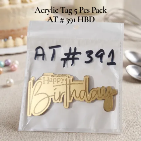 Acrylic Tag 5 Pcs HBD | AT#391