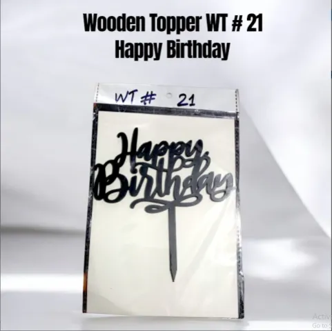 Wooden Topper WT # 21 (Happy Birthday)