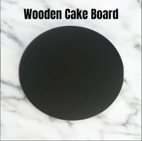 Wooden Cake Board – Black Color | Square & Round