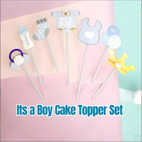 It’s A Boy Cake Topper Set