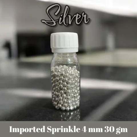 Imported Sprinkle Silver 4 mm 30 gm