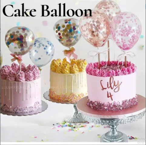 Cake Balloon Topper Set