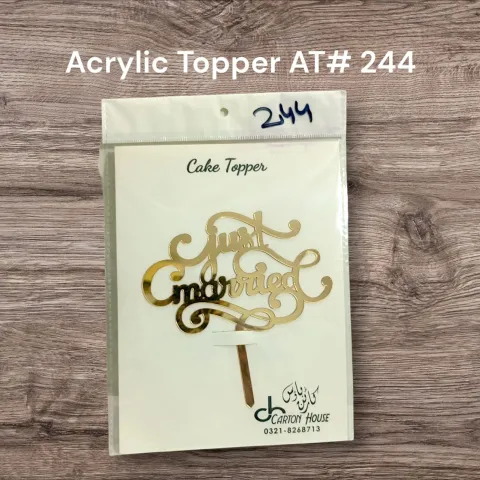 Acrylic Topper AT# 244 (Just Married)
