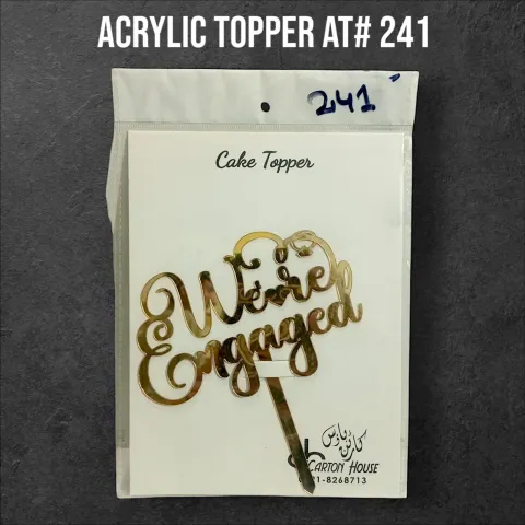 Acrylic Topper AT # 241 (We’re Engaged)