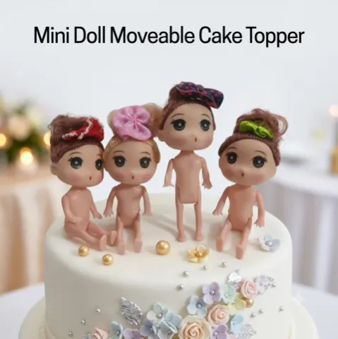Mini Doll Moveable Cake Topper