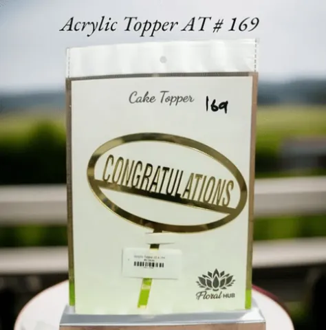 Acrylic Topper AT # 169 (Congratulations)