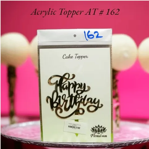 Acrylic Topper AT # 162 (Happy Birthday)