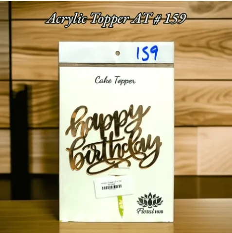 Acrylic Topper AT # 159 (Happy Birthday)