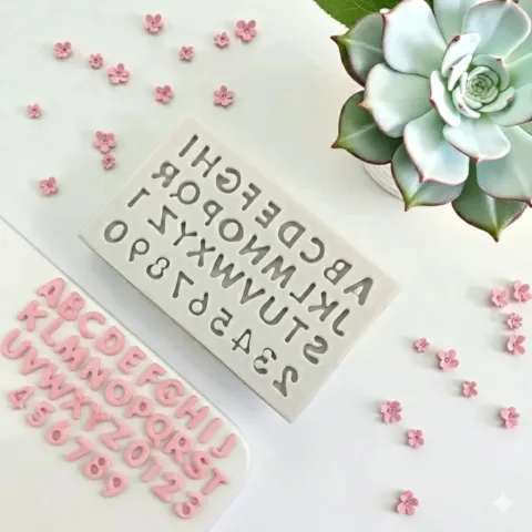 Silicone Mold Mini Alphabet Special for Cupcakes Item # 202