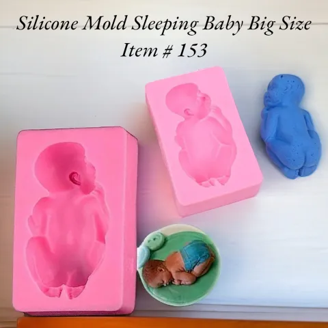 Silicone Mold Sleeping Baby Big Size Item # 153