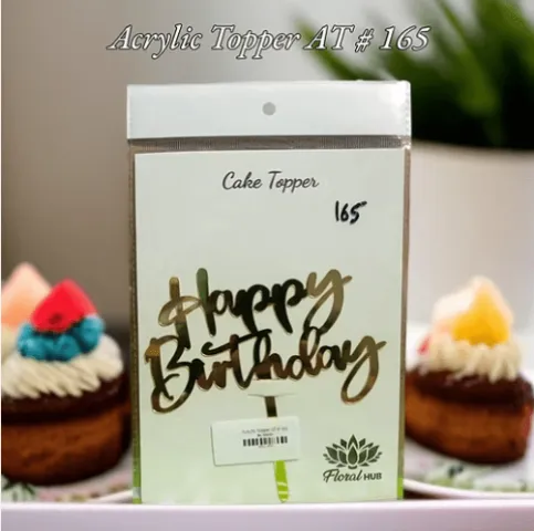 Acrylic Topper AT # 165 (Happy Birthday)