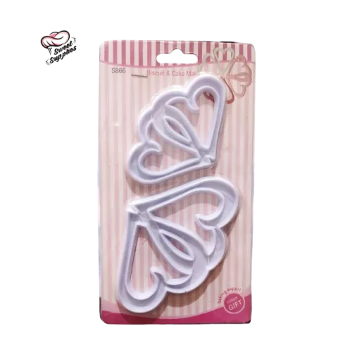 Heart in Heart Fondant Cutter Plastic