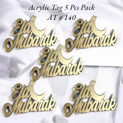 Acrylic Tag AT # 140 (Eid Mubarak) (5pcs)