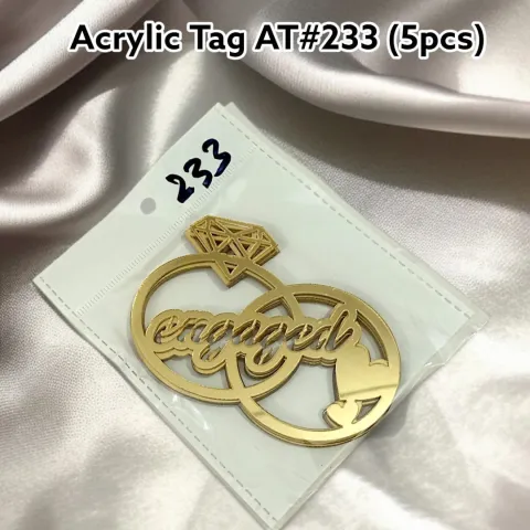 Acrylic Tag AT# 233 (5Pcs) Engaged