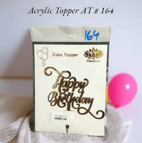 Acrylic Topper AT # 164 (Happy Birthday)