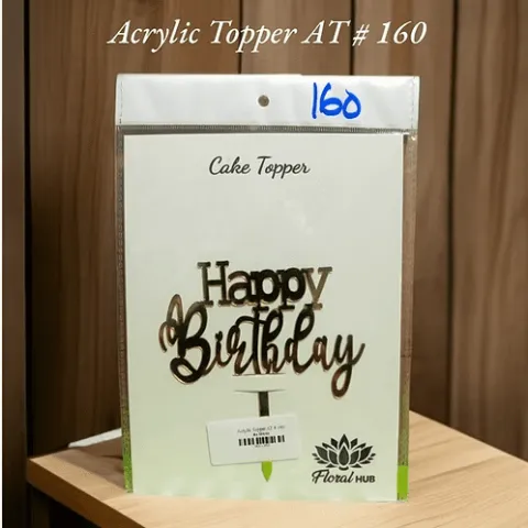 Acrylic Topper AT # 160 (Happy Birthday)