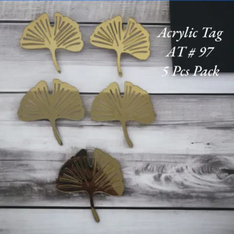 Acrylic Tag AT # 97 Ginko Leaf