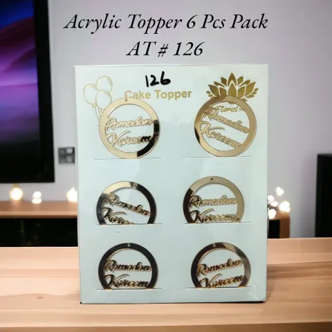 Acrylic Topper AT # 126 (Ramadan Kareem) (6pcs)