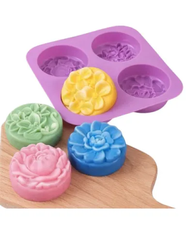 Silicone Mold Soap Round 4 Cavity | D-2