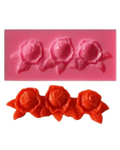 Silicone Mold Triple Rose | #215