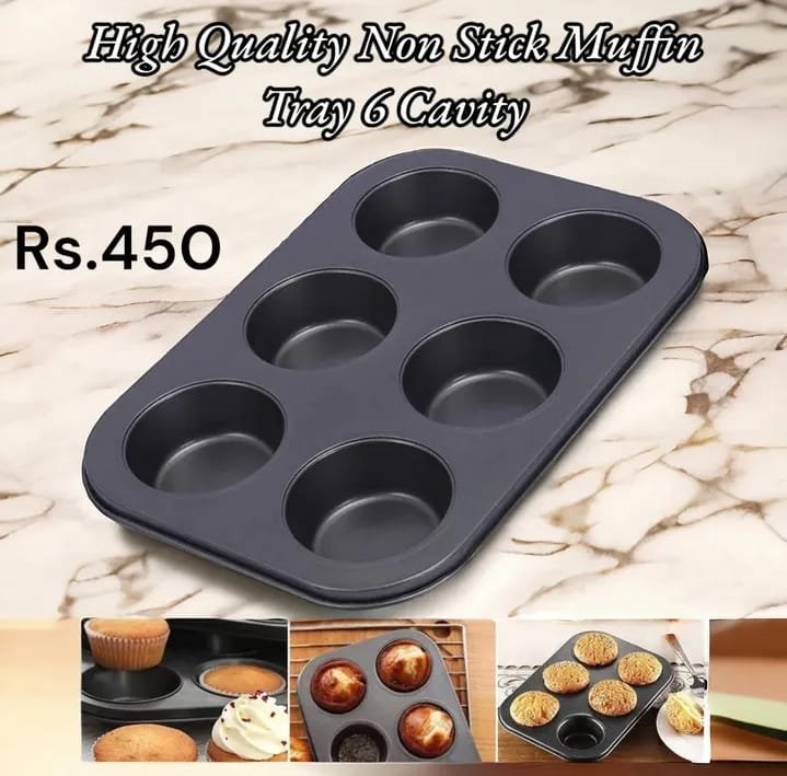 High Quality Non Stick Muffin Tray 6 Cavity