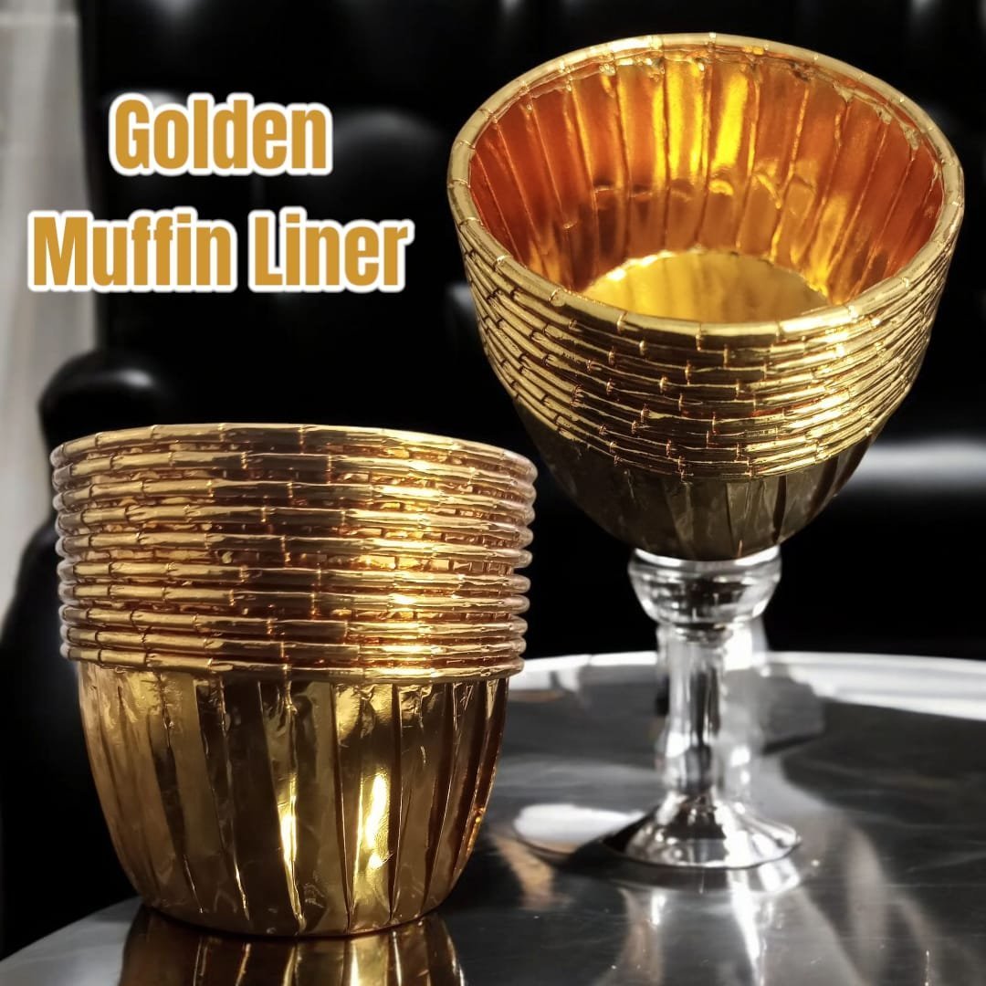 Golden Muffin Liner (10 Pcs Set)