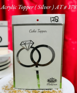 Acrylic Topper AT # 178 (Rings) (Silver)