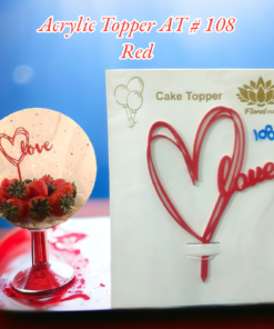 Acrylic Topper AT # 108 (Love ❤️)  (Red)
