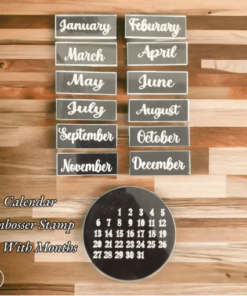 Calendar Embosser Stamp Set With Months