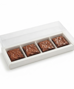 4 Brownies Transparent Lid Box